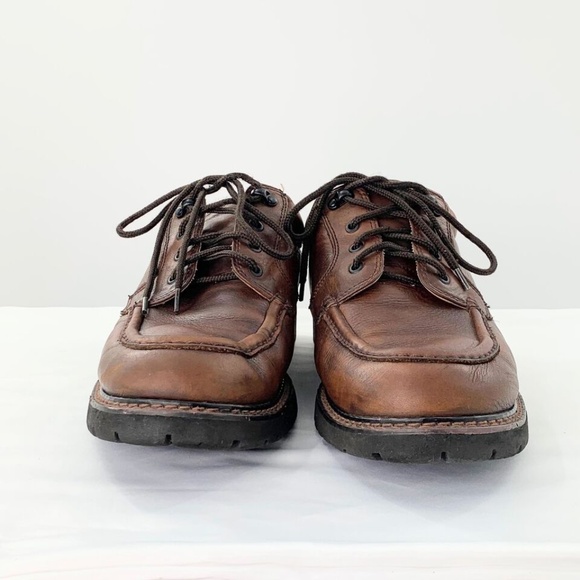 Bass Hopewell Men Shoes Hiking Brown Leather Outdoors Weatherproof Boots Sz 11 - Picture 3 of 10